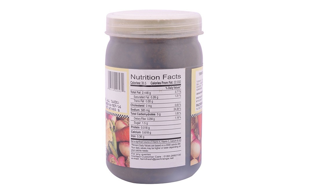 Pachranga's farm Fresh Turnip Cauliflower Sweet Pickle    Plastic Jar  400 grams